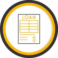 Loan Line Two Color Circle Icon vector
