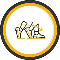 Chug Line Two Color Circle Icon vector