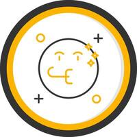 Congratulation Line Two Color Circle Icon vector