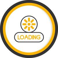 Loading Line Two Color Circle Icon vector