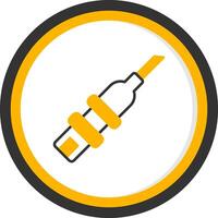Catheterization Line Two Color Circle Icon vector