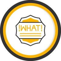 What Line Two Color Circle Icon vector