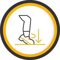 Ball Dig Line Two Color Circle Icon vector
