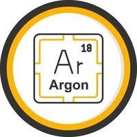 Argon Line Two Color Circle Icon vector