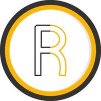 Capital R Icon vector