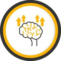 Neuroplasticity Line Two Color Circle Icon vector