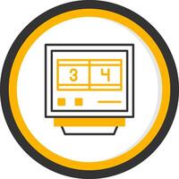 Lap Counters Line Two Color Circle Icon vector