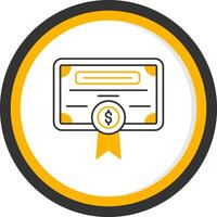 License Line Two Color Circle Icon vector