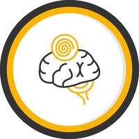 Hypnosis Line Two Color Circle Icon vector