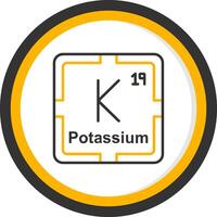 Potassium Line Two Color Circle Icon vector
