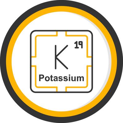 Potassium Line Two Color Circle Icon