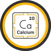 Calcium Line Two Color Circle Icon vector
