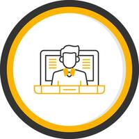 OnLine Two Color Circle Class Line Two Color Circle Icon vector