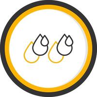 Drops Line Two Color Circle Icon vector