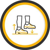 Step Line Two Color Circle Icon vector