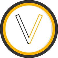 Capital V Icon vector