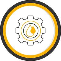 Water Qualties Line Two Color Circle Icon vector