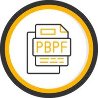 Ppt Business Presentation File Line Two Color Circle Icon vector