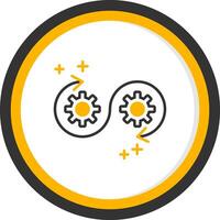 Devops Line Two Color Circle Icon vector