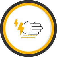 Tremor Line Two Color Circle Icon vector