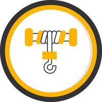 Hoist Line Two Color Circle Icon vector
