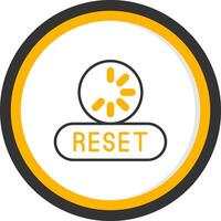 Reset Line Two Color Circle Icon vector