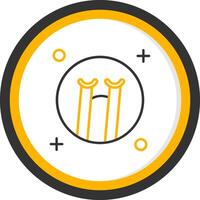 Cry Line Two Color Circle Icon vector