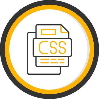 css archivo línea dos color circulo icono vector