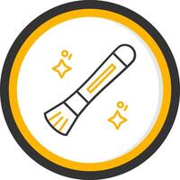 Brush Line Two Color Circle Icon vector