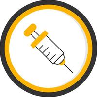 Injection Line Two Color Circle Icon vector