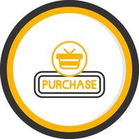 Purchase Line Two Color Circle Icon vector