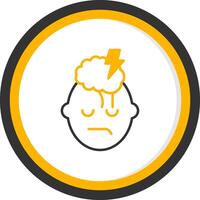 Stroke Line Two Color Circle Icon vector