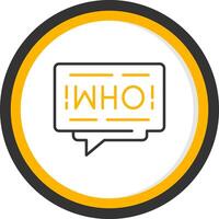 Who Line Two Color Circle Icon vector