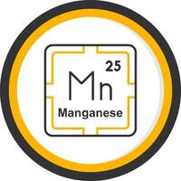 Manganese Line Two Color Circle Icon vector