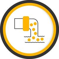 Sewage Line Two Color Circle Icon vector