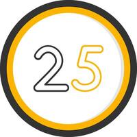 Twenty five Line Two Color Circle Icon vector