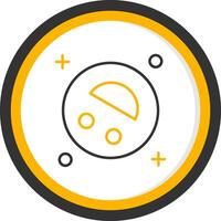 Falls Line Two Color Circle Icon vector