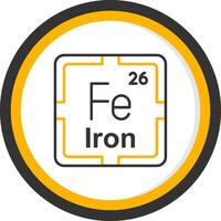 Iron Line Two Color Circle Icon vector