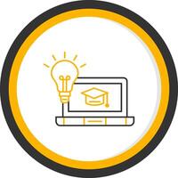 onLine Two Color Circle tuition Line Two Color Circle Icon vector