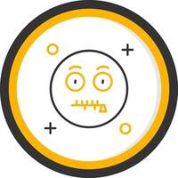 Zipped Line Two Color Circle Icon vector