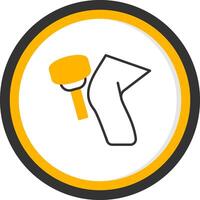 Reflexes Line Two Color Circle Icon vector