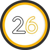 Twenty six Line Two Color Circle Icon vector