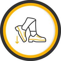 Stamp Line Two Color Circle Icon vector