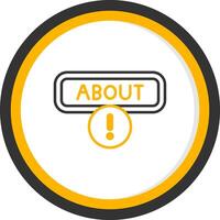 About Line Two Color Circle Icon vector