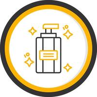 Facial Cleansing Line Two Color Circle Icon vector