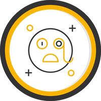 Detective Line Two Color Circle Icon vector