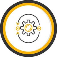 Agile Line Two Color Circle Icon vector