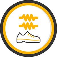 Rhythm Line Two Color Circle Icon vector