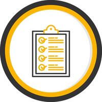 Checklist Line Two Color Circle Icon vector