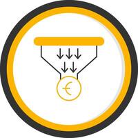 Sales PipeLine Two Color Circle Line Two Color Circle Icon vector
